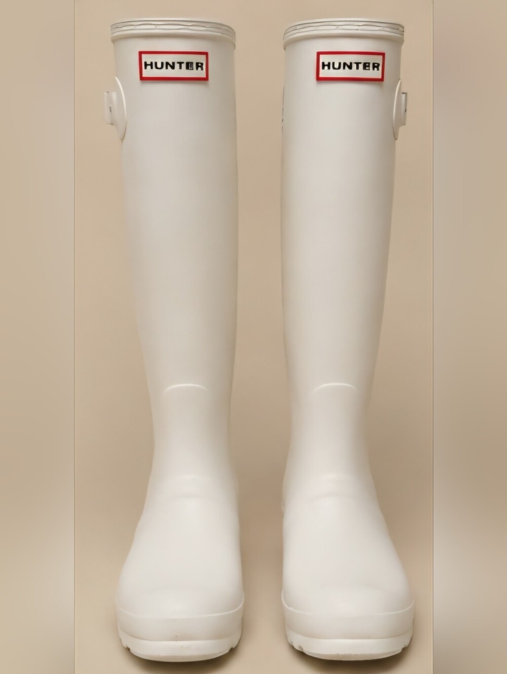 Hunter Original Tall White Botanical Floral Rain Boots Women’s US 8 EU 39